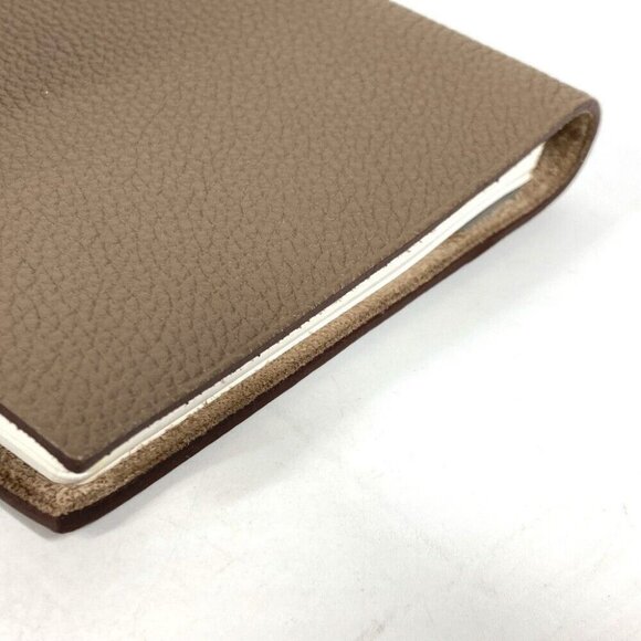 HERMES Notebook cover Yuris PM stationery Taurillon Clemence Etoupe gray - Picture 7 of 16
